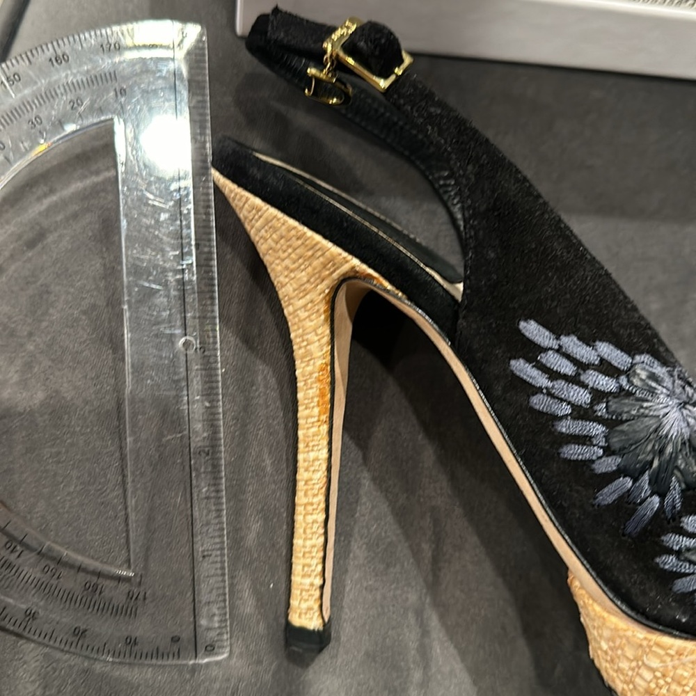 Christian Dior Paraiso Black Sandal with Straw Sandal - Picture 7 of 7